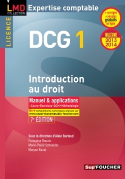 DCG 1 INTRODUCTION AU DROIT 7E EDITION MILLESIME 2013-2014