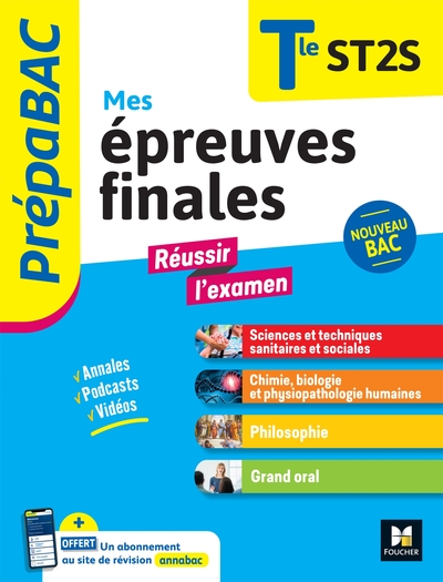 PREPABAC TERMINALE ST2S_MES EPREUVES FINALES_FICHES ET ANNALES