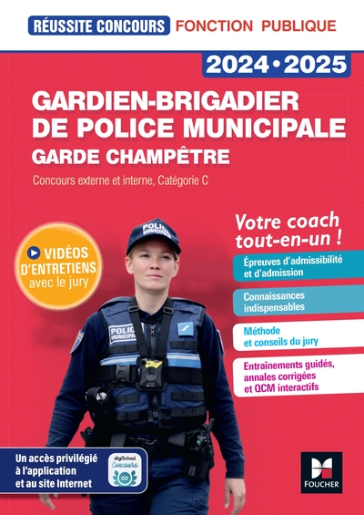 REUSSITE CONCOURS - GARDIEN-BRIGADIER DE POLICE MUNICIPALE - PREPARATION COMPLETE 2023-2024