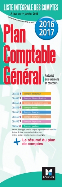 PLAN COMPTABLE GENERAL 2016-2017