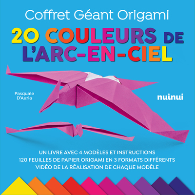 COFFRET GEANT ORIGAMI - 20 COULEURS DE L´ARC-EN-CIEL