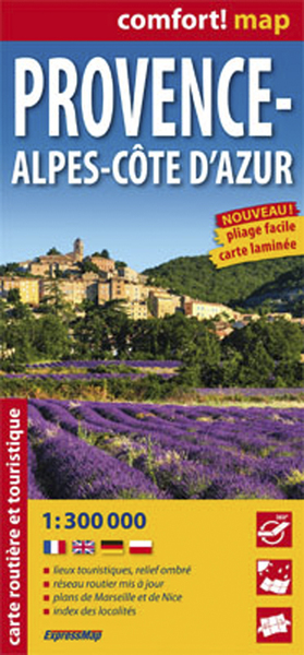 PROVENCE-ALPES-COTE D´AZUR  1/300.000 LAMINEE