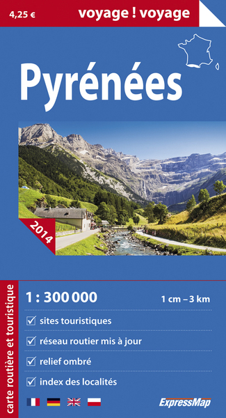 PYRENEES  1/300.000 (CARTE PAPIER) VOYAGE! VOYAGE
