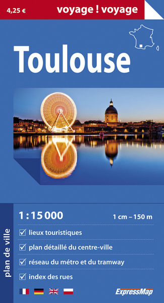 TOULOUSE  1/15.000 (CARTE PAPIER) VOYAGE! VOYAGE