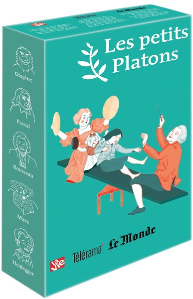 COFFRET VERT 5 PETITS PLATONS - DIOGENE PASCAL ROUSSEAU MARX HEIDEGGER