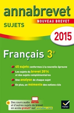 ANNALES ANNABREVET 2015 FRANCAIS