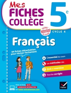 MES FICHES COLLEGE FRANCAIS 5E