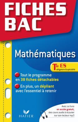 FICHES BAC MATHEMATIQUES TLE ES OBLIGATOIRE ET SPECIALITE