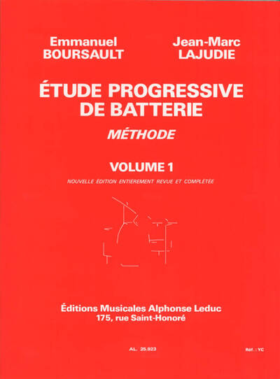 ETUDE PROGRESSIVE DE BATTERIE VOLUME 1