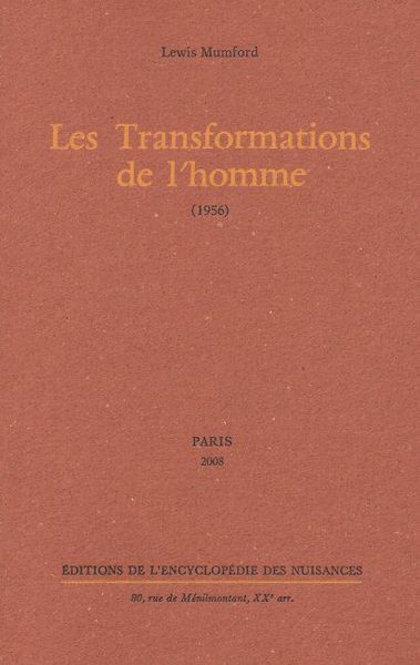 TRANSFORMATIONS DE L'HOMME (LES)