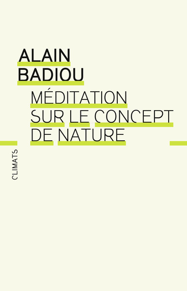 MEDITATION SUR LE CONCEPT DE NATURE