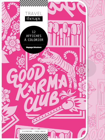 VOYAGE BICOLORE 12 AFFICHES A COLORIER