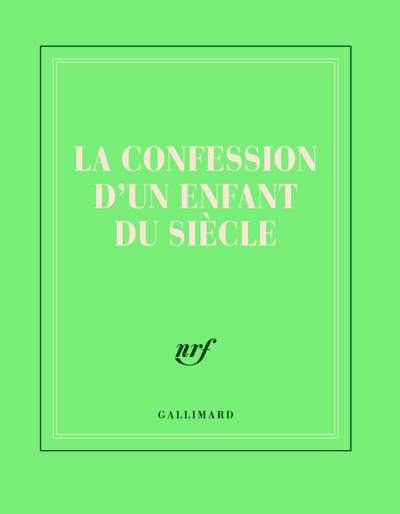 CARNET CARRE COULEURS LIGNE "LA CONFESSION D´UN ENFANT DU SIECLE"