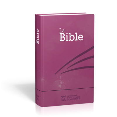 BIBLE SEGOND 21 COMPACTE - COUVERTURE RIGIDE MOTIF PRUNE