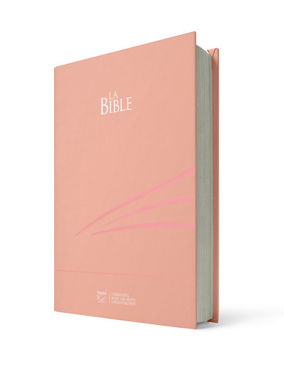 BIBLE SEGOND 21 COMPACTE - COUVERTURE RIGIDE SKIVERTEX ROSE GUIMAUVE