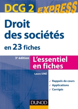 DCG 2 - DROIT DES SOCIETES - 3E ED. - EN 23 FICHES