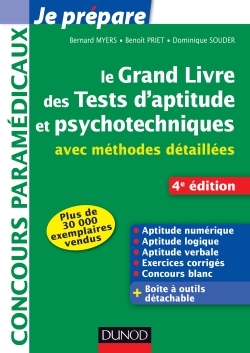 GRAND LIVRE DES TESTS D´ APTITUDE ET PSYCHOTECHNIQUES - 4E ED - AVEC METHODES DETAILLEES