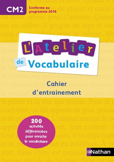 L´ATELIER DE VOCABULAIRE CM2 - CAHIER D´EXERCICES
