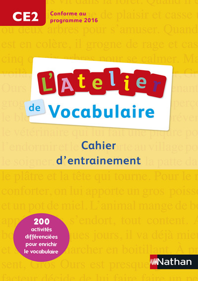L´ATELIER DE VOCABULAIRE CAHIER D´EXERCICES