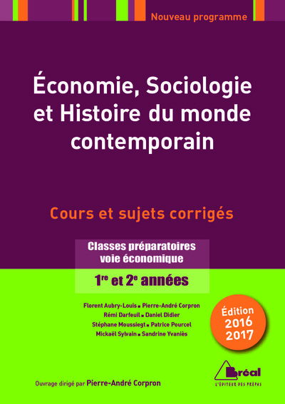ECONOMIE SOCIOLOGIE ET HISTOIRE DU MONDE CONTEMPORAIN EDITIONS 2016 - 2017
