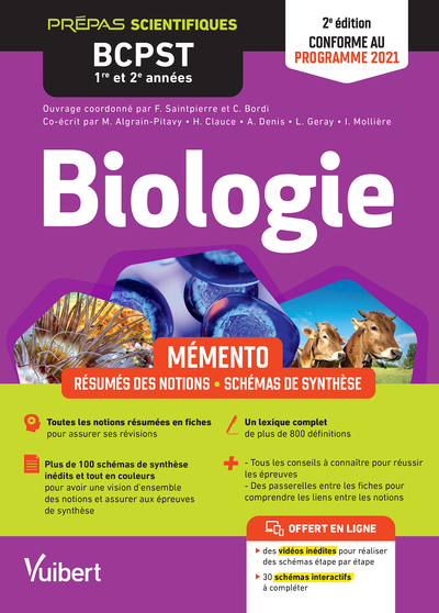 MEMENTO DE BIOLOGIE BCPST 1RE ET 2E ANNEES - NOTIONS-CLES - SCHEMAS DE SYNT