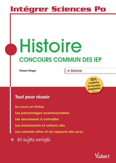 HISTOIRE CONCOURS COMMUN DES IEP , INTEGRER SCIENCES PO 2E ED. 2015