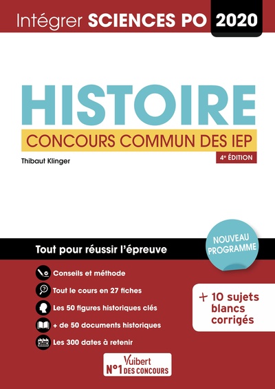 INTEGRER SCIENCES PO 2020 HISTOIRE CONCOURS COMMUN DES IEP 4E EDITION