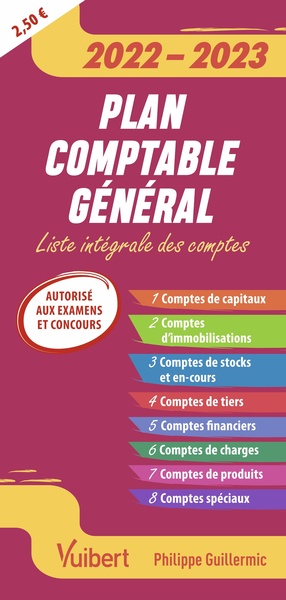 PLAN COMPTABLE GENERAL 2022-2023 - LISTE INTEGRALE DES COMPTES