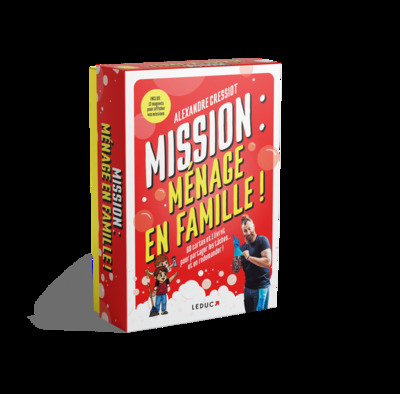 MISSION MENAGE EN FAMILLE - 60 CARTES ET 1 LIVRET POUR PARTAGER LES TACHES.. ET EN REDEMANDER !