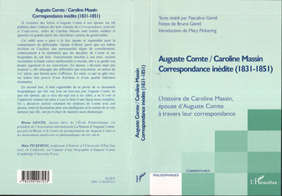 AUGUSTE COMTE/CAROLINE MASSIN CORRESPONDANCE INEDITE 1831-