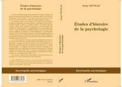 ETUDES D´HISTOIRE DE LA PSYCHOLOGIE