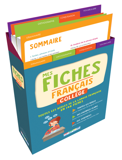 MES FICHES FRANCAIS COLLEGE - BOITE