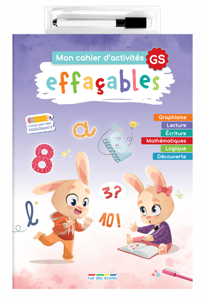 MON CAHIER D´ACTIVITES EFFACABLES - GRANDE SECTION - CONCU PAR DES ENSEIGNANTS