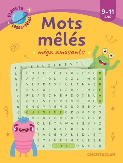 BLOC PLANETE CASSE-TETES - MOTS MELES MEGA AMUSANTS (9-11 A.)