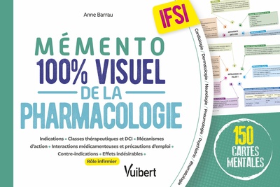 MEMENTO 100% VISUEL DE LA PHARMACOLOGIE IFSI - 150 CARTES MENTALES EN COULE