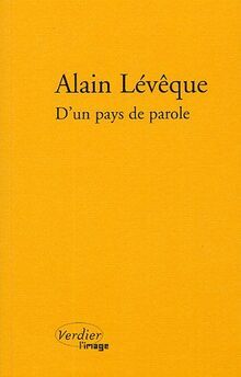 D'UN PAYS DE PAROLE
