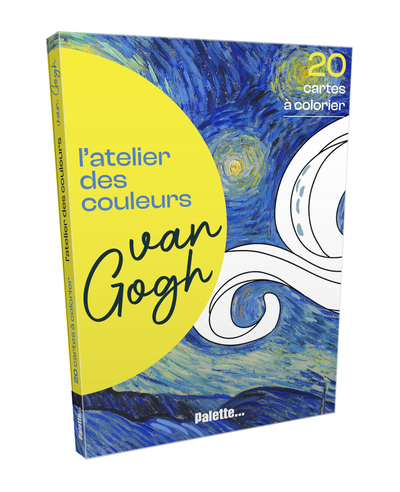L´ATELIER DES COULEURS - VAN GOGH - 20 CARTES A COLORIER
