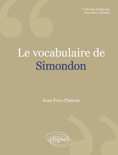 VOCABULAIRE DE SIMONDON