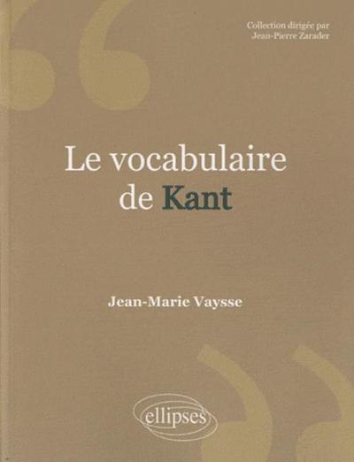 VOCABULAIRE DE KANT