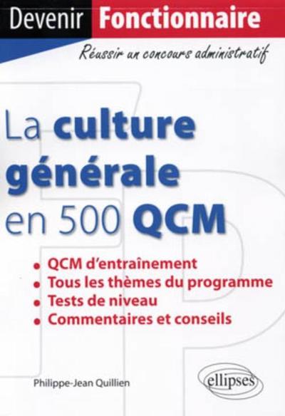 CULTURE GENERALE EN 500 QCM