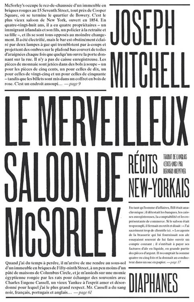 MERVEILLEUX SALOON DE MCSORLEY, RECITS NEW-YORKAIS