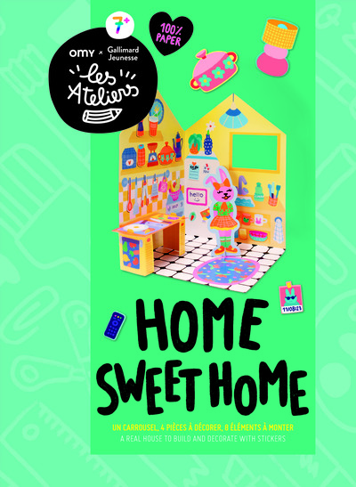 HOME SWEET HOME - UN CARROUSEL, 4 PIECES A DECORER, 8 ELEMENTS A MONTER