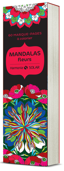 60 MARQUE-PAGES A COLORIER - MANDALAS FLEURS