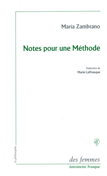 NOTES POUR UNE METHODE