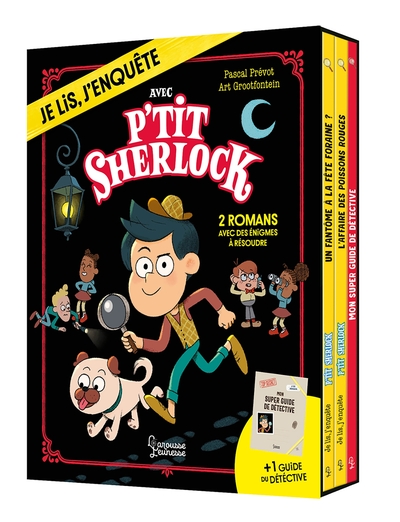 COFFRET P´TIT SHERLOCK 2 ROMANS + 1 GUIDE DETECTIVE