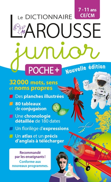 DICTIONNAIRE LAROUSSE JUNIOR POCHE PLUS - 7/11 ANS - CE/CM