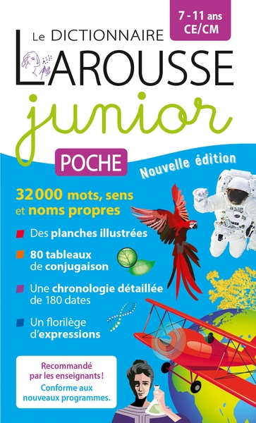 DICTIONNAIRE LAROUSSE JUNIOR POCHE - 7/11 ANS - CE/CM