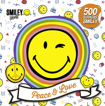 500 STICKERS SMILEY - PEACE & LOVE