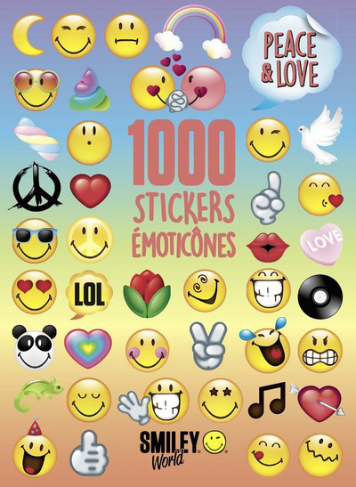 1000 STICKERS EMOTICONES - PEACE & LOVE