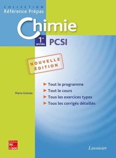 CHIMIE 1RE ANNEE PCSI COLLECTION REFERENCE PREPAS NOUVELLE EDITION